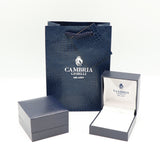 Girocollo Cambria Iniziale Oro Bianco Diamanti Ct 0,02