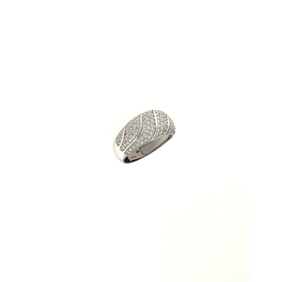 Anello Cambria Fantasia Oro Bianco Diamanti Ct 1,08