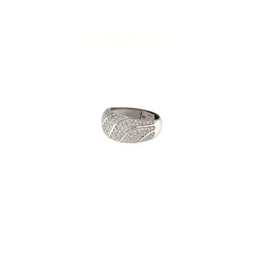 Anello Cambria Fantasia Oro Bianco Diamanti Ct 1,08
