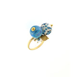 Orobarocco Anello Puntinato Blu