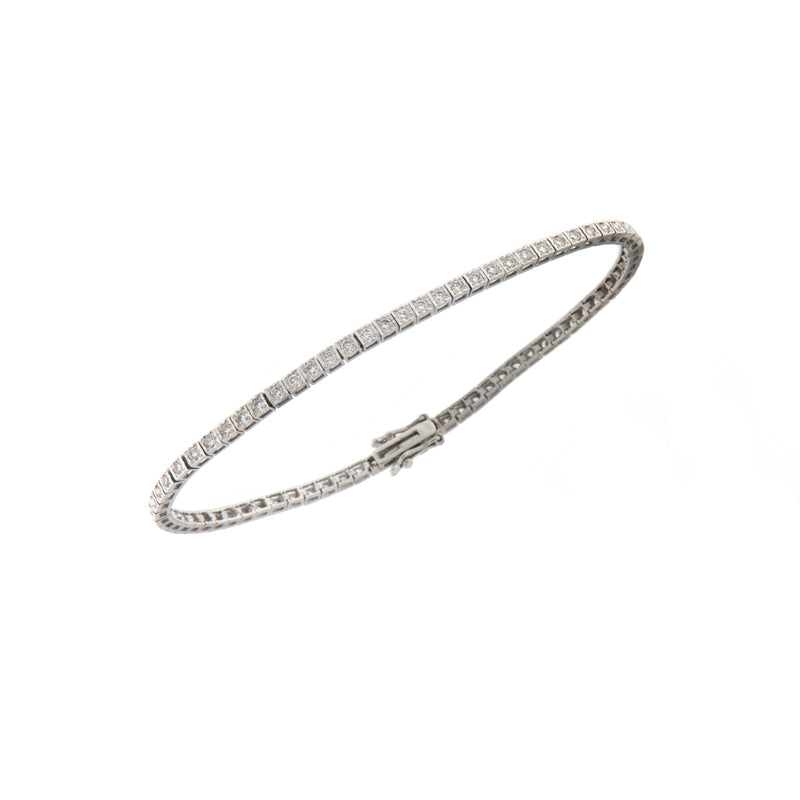 Bracciale Cambria Tennis Oro Bianco Diamanti Ct 1,15