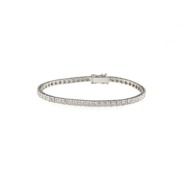 Bracciale Cambria Tennis Oro Bianco Diamanti Ct 1,60