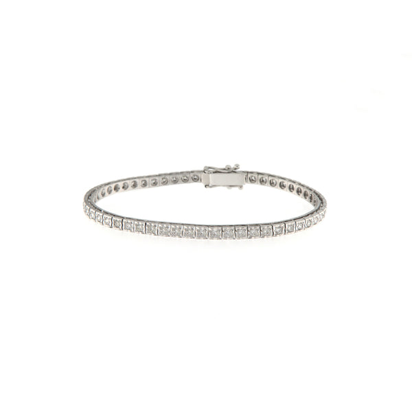Bracciale Cambria Tennis Oro Bianco Diamanti Ct 0,75