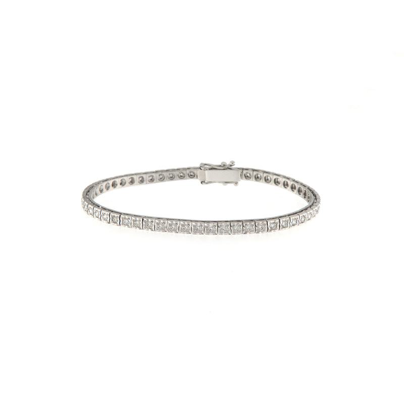 Bracciale Cambria Tennis Oro Bianco Diamanti Ct 0,80