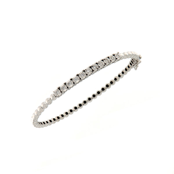 Bracciale Cambria Fantasia Oro Bianco Diamanti Ct 0,25