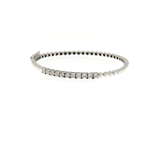 Bracciale Cambria Fantasia Oro Bianco Diamanti Ct 0,25