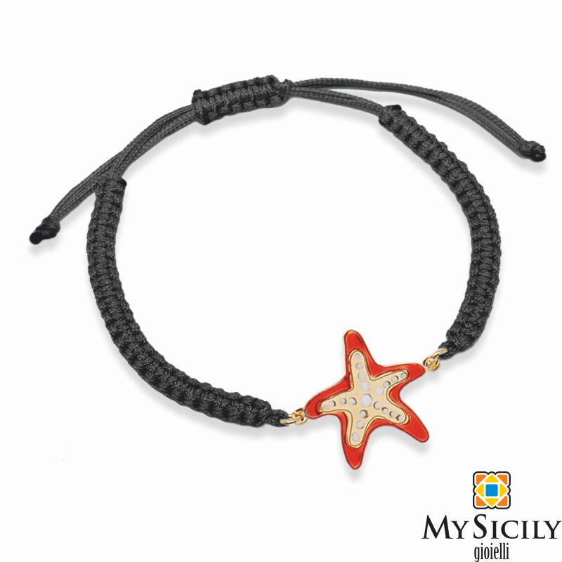 Bracciale cordino stella marina mysicily