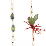 Orobarocco Collana Pala Fico D'india Corallo