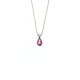 Girocollo Cambria Colore Oro Bianco Rubino Ct 0,47 Diamanti Ct 0,03
