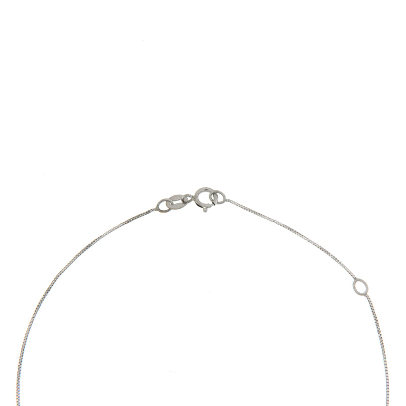 Girocollo Cambria Colore Oro Bianco Smeraldo Ct 0,36 Diamanti Ct 0,03