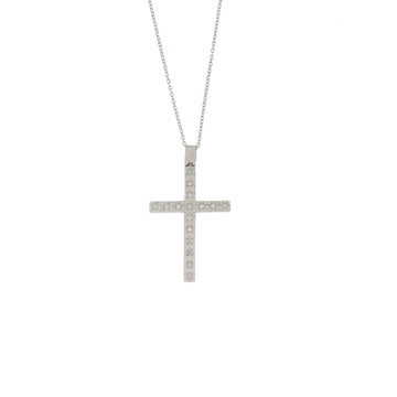 Girocollo Cambria Croci Oro Bianco Diamanti Ct 0,17