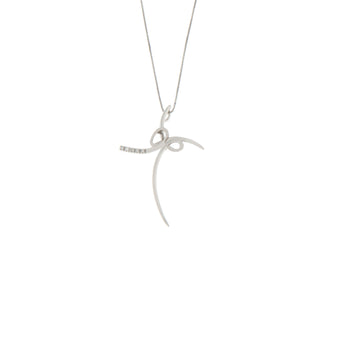 Girocollo Cambria Croci Oro Bianco Diamanti Ct 0,03