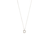 Girocollo Cambria Iniziale Oro Bianco Diamanti Ct 0,09
