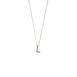 Girocollo Cambria Iniziale Oro Bianco Diamanti Ct 0,05