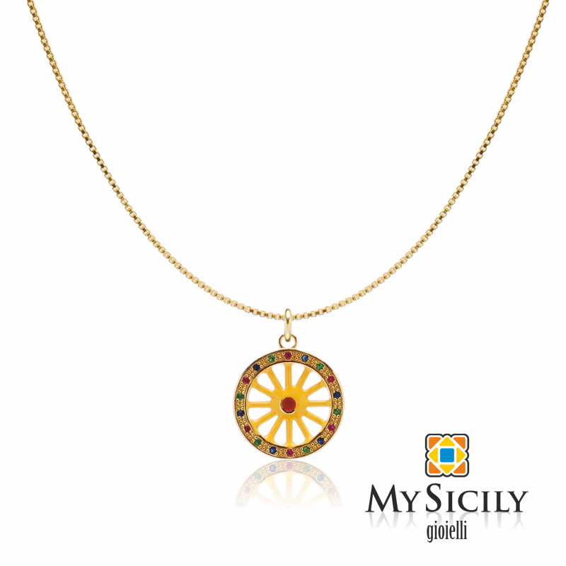 Collana ruota del carro mysicily