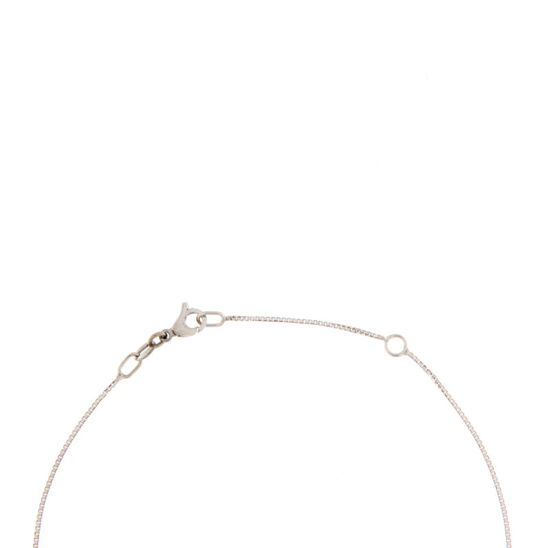 Girocollo Cambria Colore Oro Bianco Diamanti Ct 0,38 Smeraldo Ct 1,17