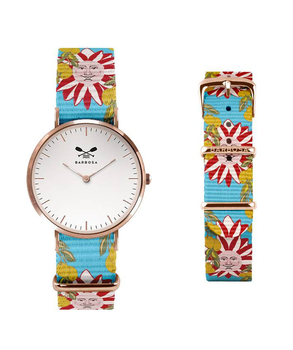 Barbosa Orologio Sicily Silver Bianco Nato Sole Limoni Dm 28 (4654502707281)