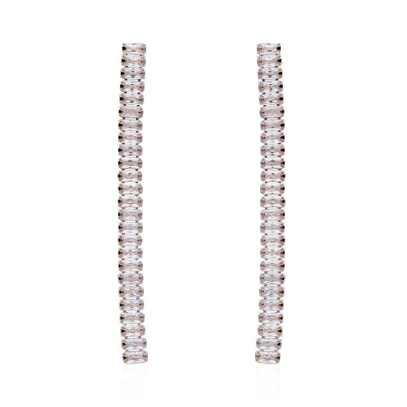 Stroili Orecchini Pendenti Strass Metallo Rosato