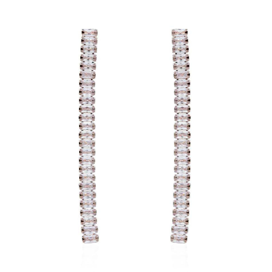 Stroili Orecchini Pendenti Strass Metallo Rosato