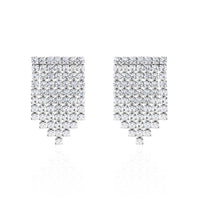 Stroili Orecchini Pendenti Multifilo Metallo Rodiato Strass
