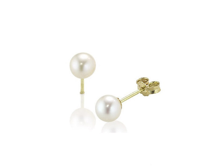 Kioto Orecchini Perla Acqua Dolce Oro Giallo Mm 5/6 (4641924644945)