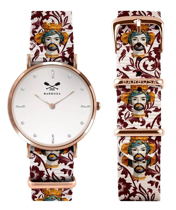 Barbosa Orologio Sicily Quarzo Rosè Nylon Dm 36,5