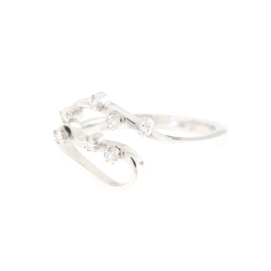 Davite & Delucchi Anello Oro Bianco Diamanti Ct 0,07