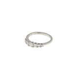 Anello Cambria Riviere 7 Pietre Oro Bianco Diamanti Ct 0,66