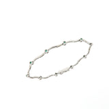 Bracciale Cambria Colore Oro Bianco Smeraldi Ct 0,30