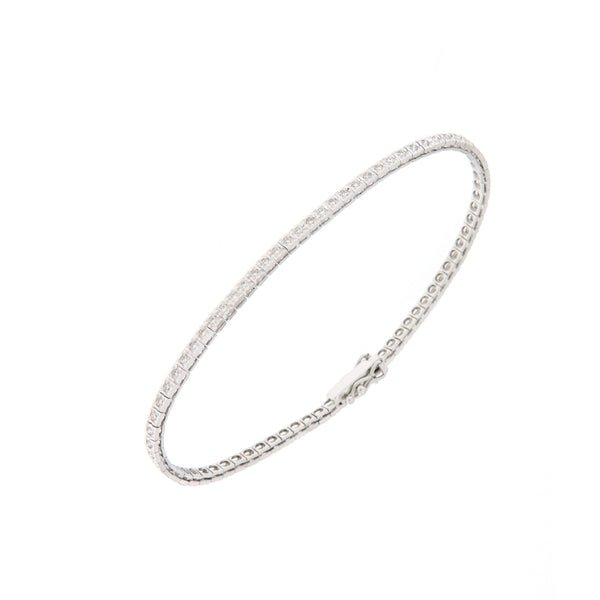 Bracciale Cambria Tennis Oro Bianco Diamanti Ct 1,21
