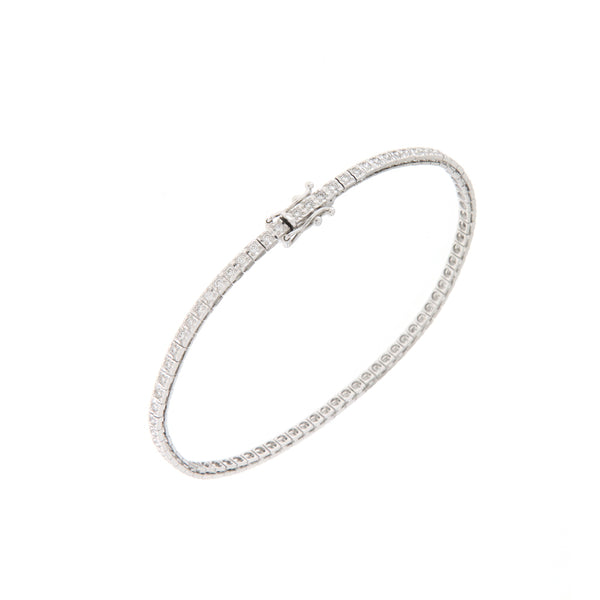 Bracciale Cambria Tennis Oro Bianco Diamanti Ct 1,21