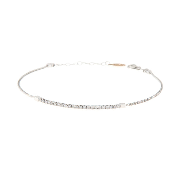 Bracciale Cambria Tennis Oro Bianco Diamanti Ct 0,18
