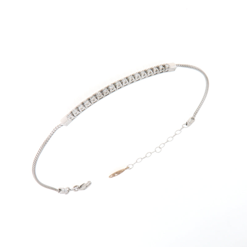 Bracciale Cambria Tennis Oro Bianco Diamanti Ct 0,31