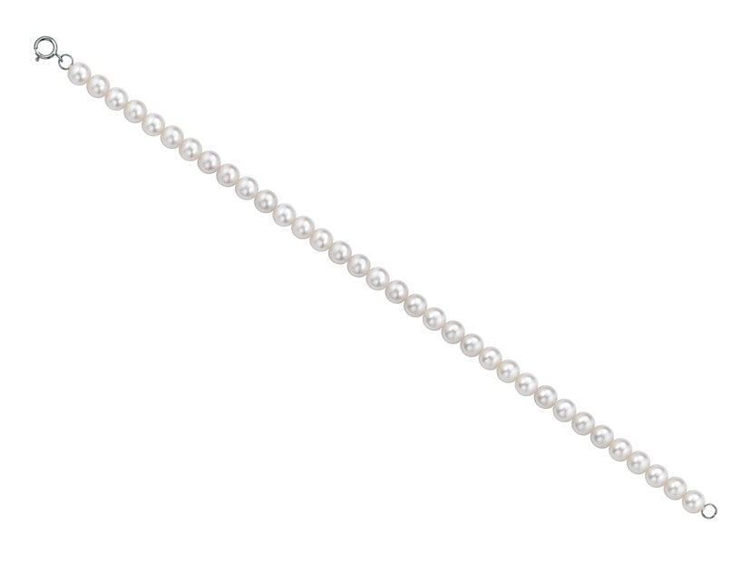 Kioto Bracciale Perla Eco Acqua Dolce Oro Bianco Mm 5 (4641925562449)