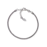 Bracciale Tennis Rodio Nero Zirconi Neri