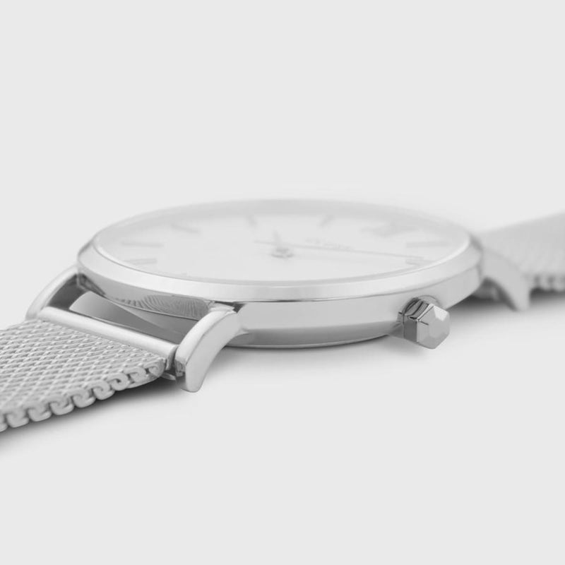 Cluse Orologio Minuit Mesh White Silver