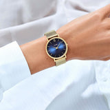 Cluse Orologio Minuit Mesh Gold Blue