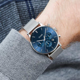 Cluse Orologio Aravis Chrono Mesh Blue Silver