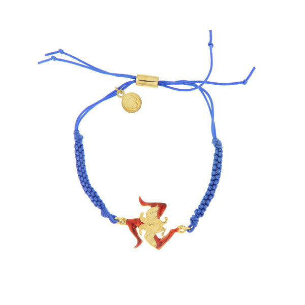 Caretta Caretta Bracciale Trinacria Cordoncino