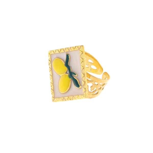 Caretta Caretta Anello Maiolica Limoni