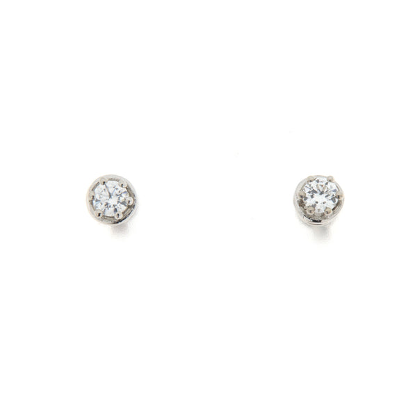 Orecchini Cambria Punto Luce A Filo 6 Punte Oro Bianco Diamanti