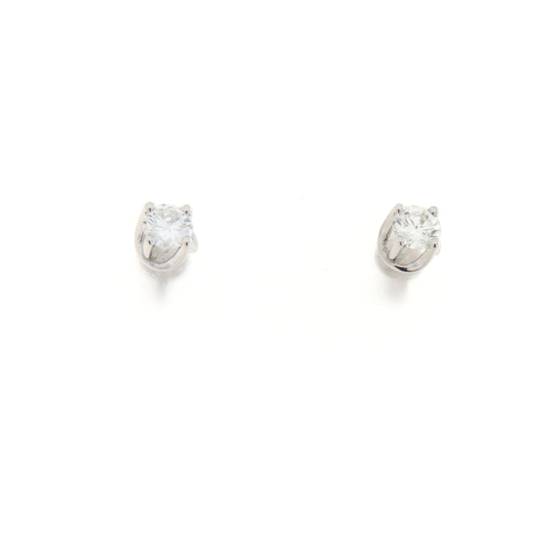 Orecchini Cambria Punto Luce Tulipano Oro Bianco Diamanti Ct 0.60