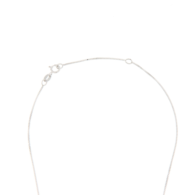 Girocollo Cambria Punto Luce Tulipano Oro Bianco Diamante Ct 0,30