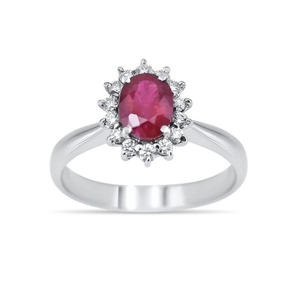 ANELLO ANNIVERSARY RUBINO CT 1.02 BR 0.27