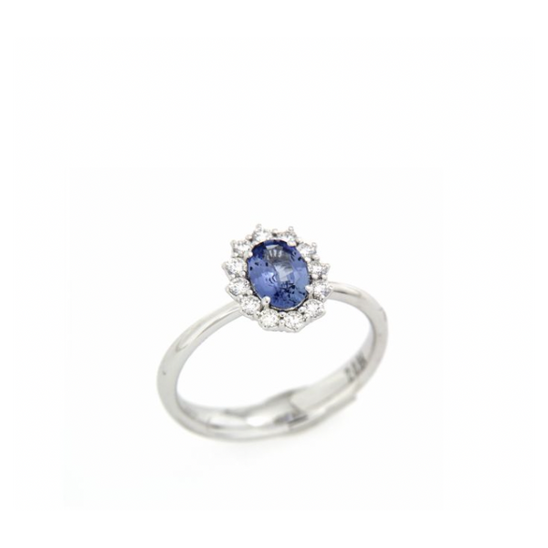 ANELLO ANNIVERSARY ZAFFIRO CT 1.18 BR 0.26