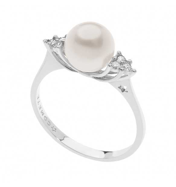 Anello Comete Perle D'Amore Diamanti Ct. 0,6