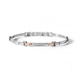 Bracciale Comete Senior in Acciaio, Oro Rosè e Diamanti bianchi