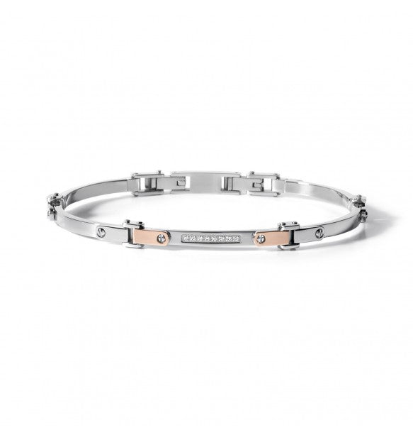 Bracciale Comete Senior in Acciaio, Oro Rosè e Diamanti bianchi