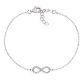 Bracciale "Infinito" in Argento con Zirconi