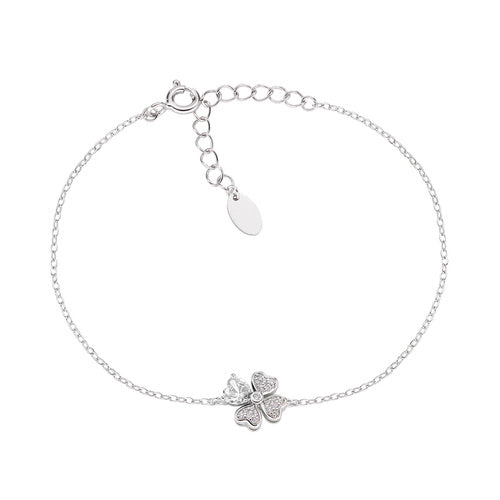 Bracciale "Quadricuore" in Argento con Zirconi